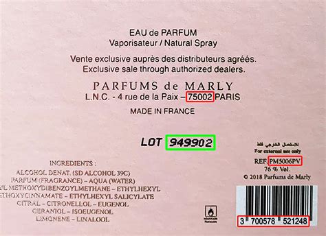 how to check parfums de marly authenticity